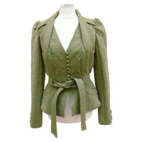 Christian Dior Jacket/Coat Cotton in Green