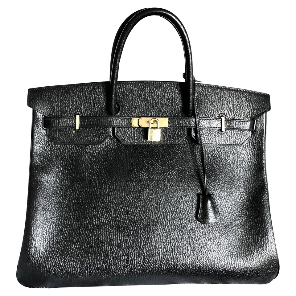 Hermès Birkin Bag 40 in Pelle in Nero