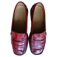 Tod's Red patent leather loafers