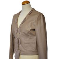 Atos Lombardini Jacket/Coat Leather in Beige