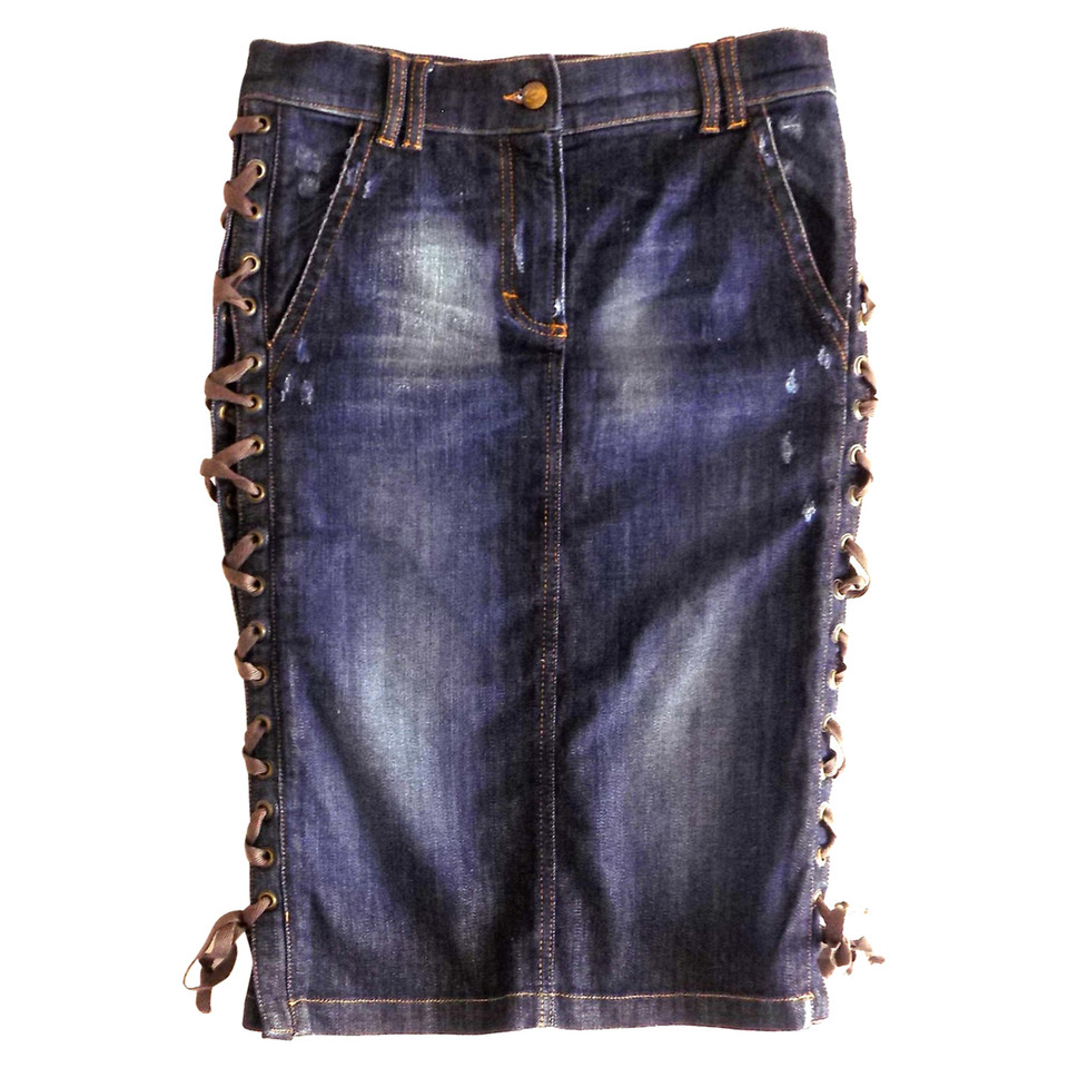 Just Cavalli Denim skirt with lacing