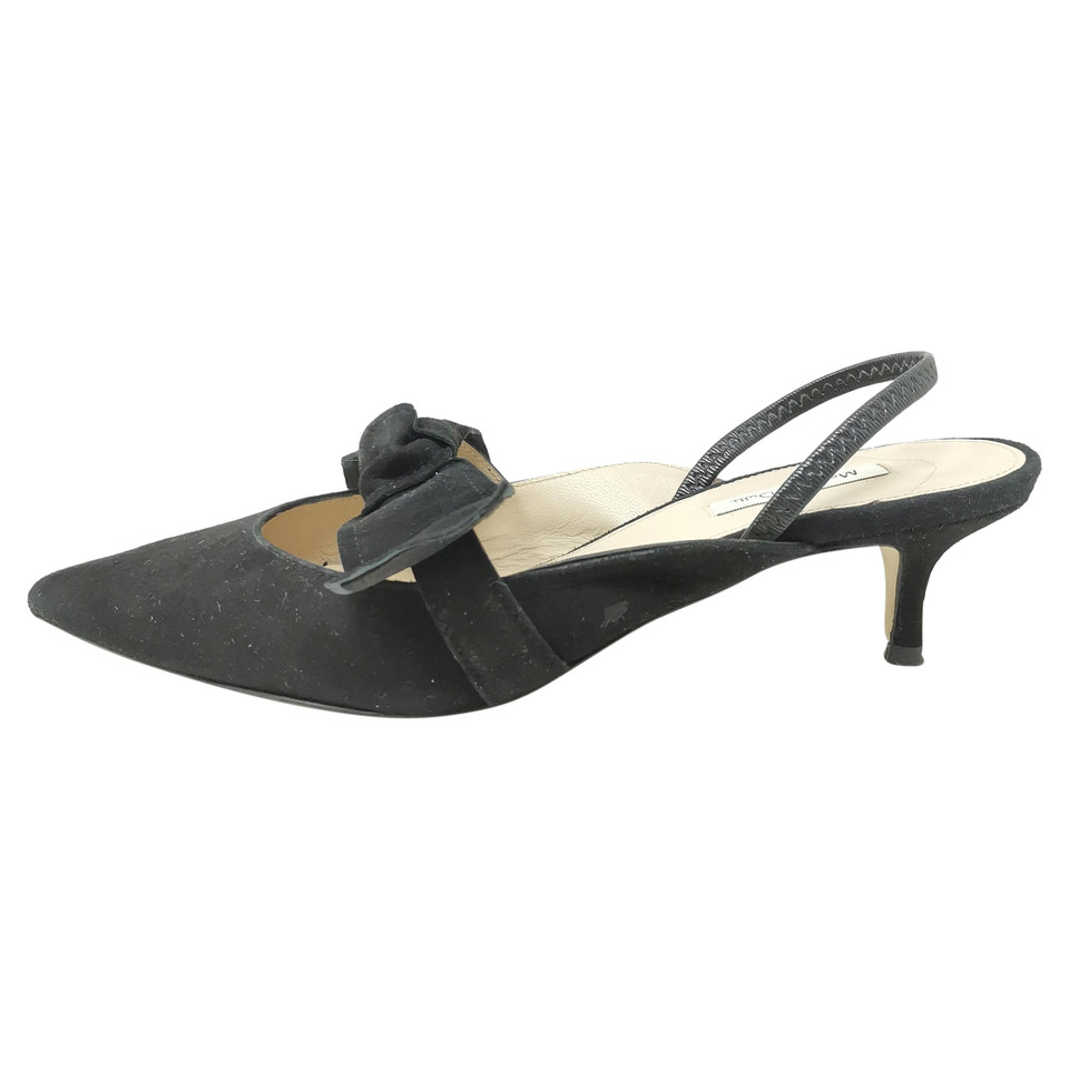 Massimo Dutti Pumps/Peeptoes en Daim en Noir