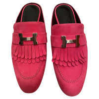 Hermès Sandalen aus Wildleder in Rosa / Pink