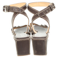 Sergio Rossi Sandals Leather in Brown