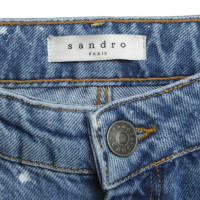 Sandro Hoge taille jeans in Blue
