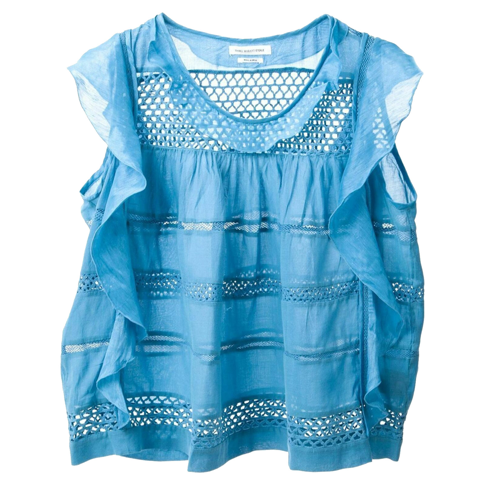 Isabel Marant Etoile Top Cotton in Blue - Second Hand Isabel Marant Etoile  Top Cotton in Blue buy used for 130€ (6205318)