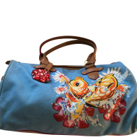 Longchamp Handbag Cotton in Blue