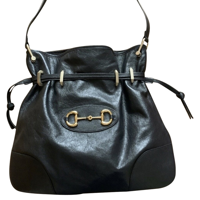 Gucci Shoulder bag Leather in Black 