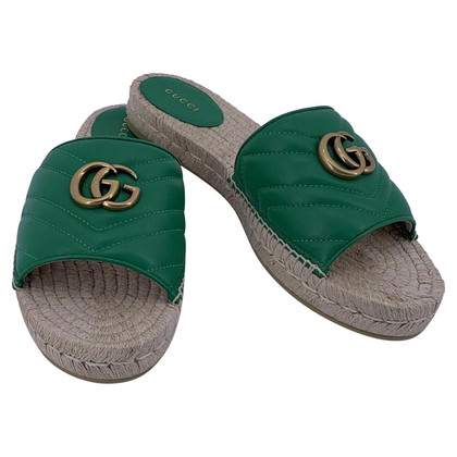 Gucci Sandales en Cuir en Vert