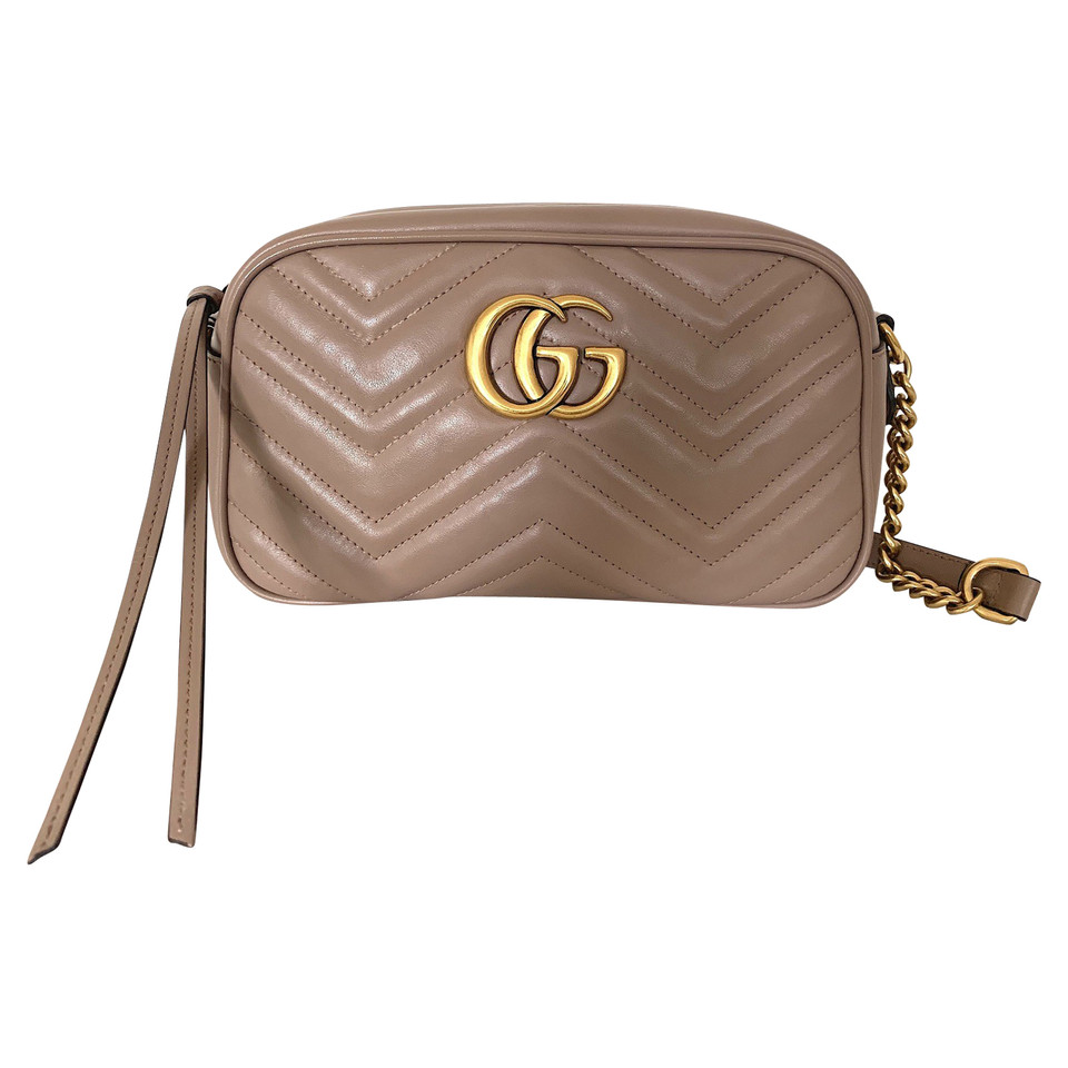 Gucci Shoulder bag Leather in Nude