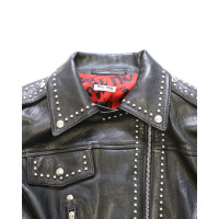 Miu Miu Jacket/Coat Leather in Black
