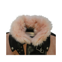 Alexander McQueen Jacke/Mantel aus Leder in Rosa / Pink