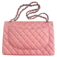 Chanel Classic Flap Bag Maxi aus Leder in Rosa / Pink