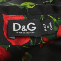 D&G Bluse mit Rosen-Motiv