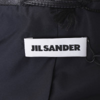 Jil Sander Blazer en cuir noir