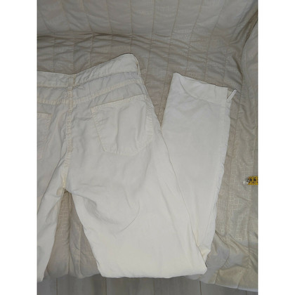 Burberry Hose aus Leinen in Weiß
