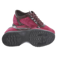 Hogan Trainers Leather in Bordeaux
