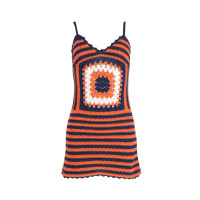 Miu Miu Kleid aus Baumwolle in Orange