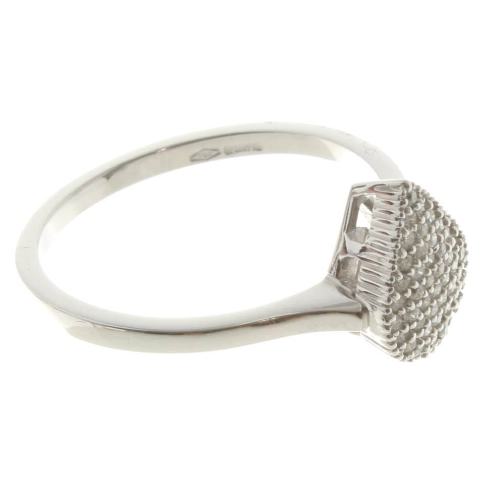 Bliss White gold ring '' drop ''