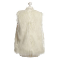 Kaviar Gauche Faux fur vest wit