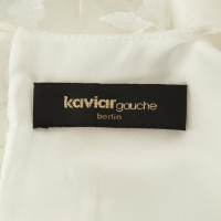 Kaviar Gauche Kanten jurk in crèmewit