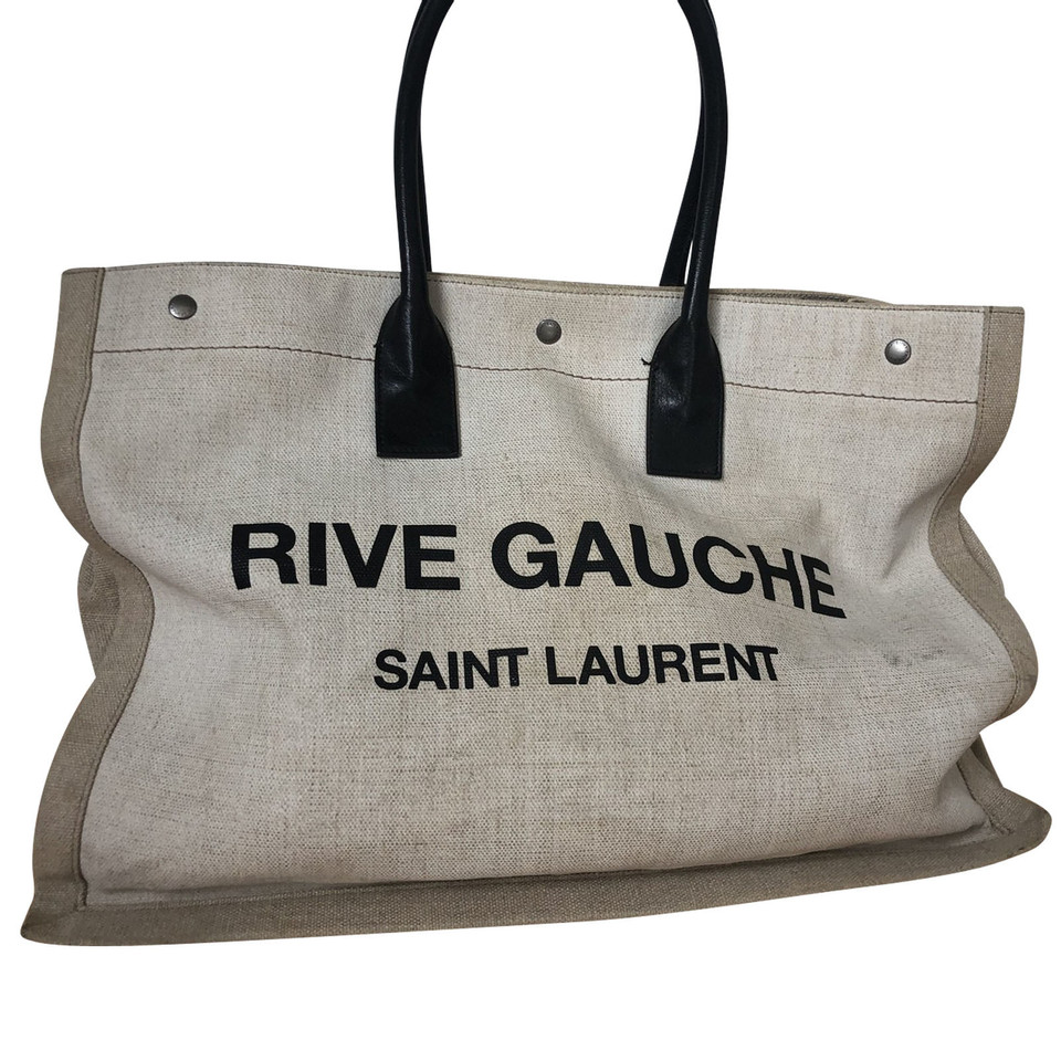 Saint Laurent Shopper Linen in Beige
