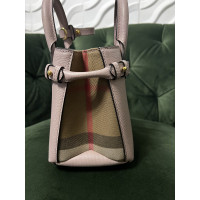 Burberry Banner Tote in Pelle in Rosa