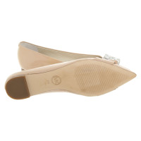 Michael Kors Slippers/Ballerina's Leer in Huidskleur