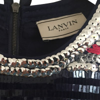 Lanvin Sequin-embellished cotton dress