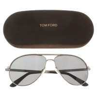 Tom Ford Silberfarbene Pilotenbrille