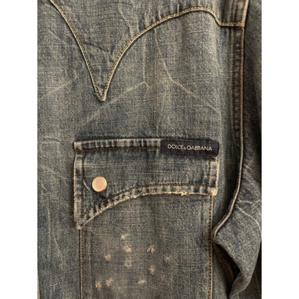 Dolce & Gabbana Top Jeans fabric in Blue