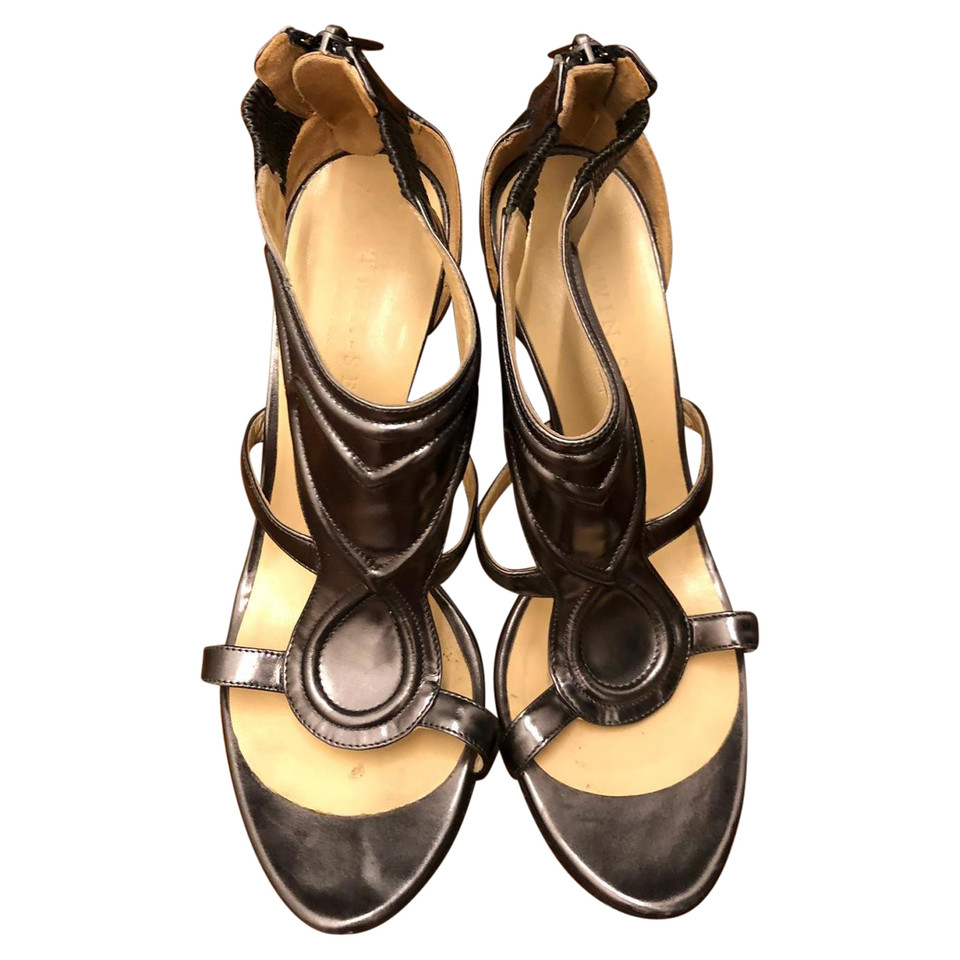 Twin Set Simona Barbieri Sandals Leather in Silvery