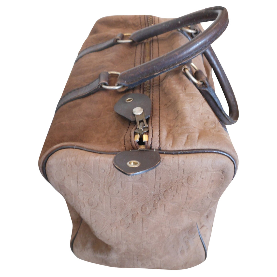 Christian Dior Reisetasche aus Leder in Braun