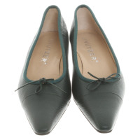 Unützer Pumps/Peeptoes Leather in Green