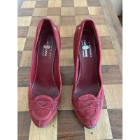 Carshoe Décolleté/Spuntate in Pelle scamosciata in Rosso