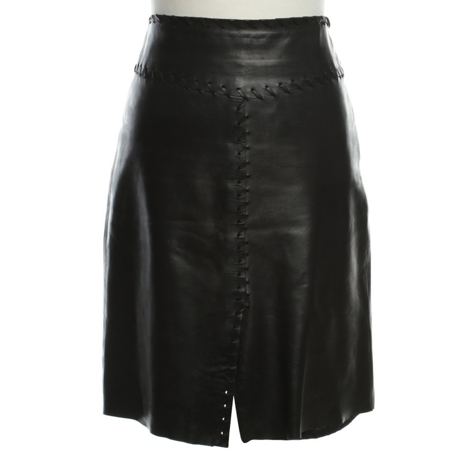 Vent Couvert Leather skirt in black