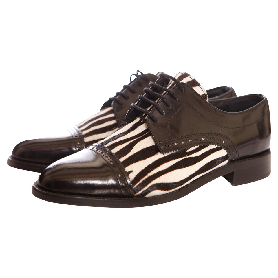The Kooples Lace-up shoes with zebra print
