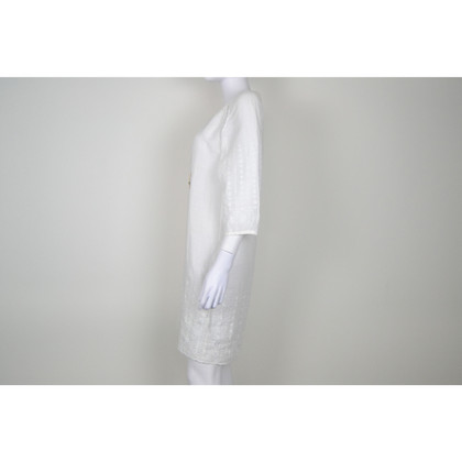 Massimo Dutti Kleid aus Baumwolle in Weiß