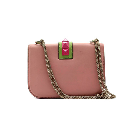 Valentino Garavani Glam Lock aus Leder in Rosa / Pink