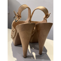 Dior Sandals Leather in Beige