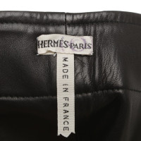 Hermès Lederen rok in zwart