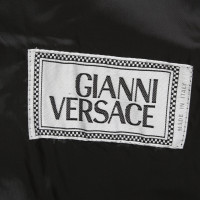 Gianni Versace Oberteil aus Leder in Schwarz