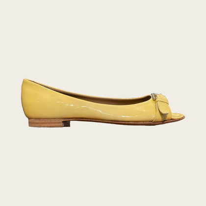 Hermès Slippers/Ballerinas Patent leather in Yellow