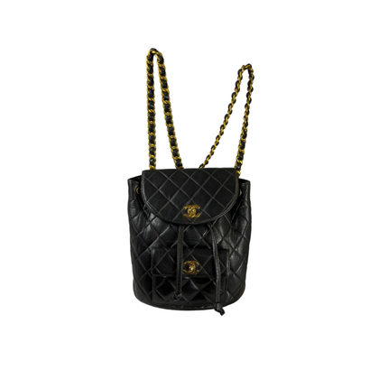 Chanel Duma Backpack aus Leder in Schwarz