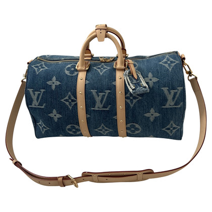 Louis Vuitton Keepall 45 Bandouliere in Blauw
