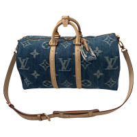 Louis Vuitton Keepall 45 Bandouliere in Blau