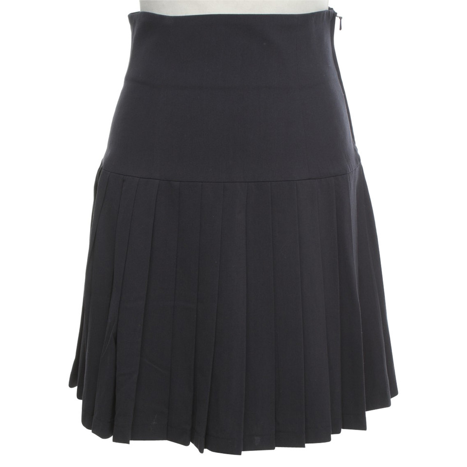 Plein Sud Pleated skirt in dark blue