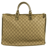Gucci  GG Monogram Gray Canvas & Leather bag