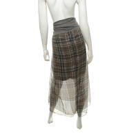 Brunello Cucinelli skirt with checked pattern
