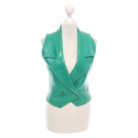 Charles Jourdan Vest Leather in Green